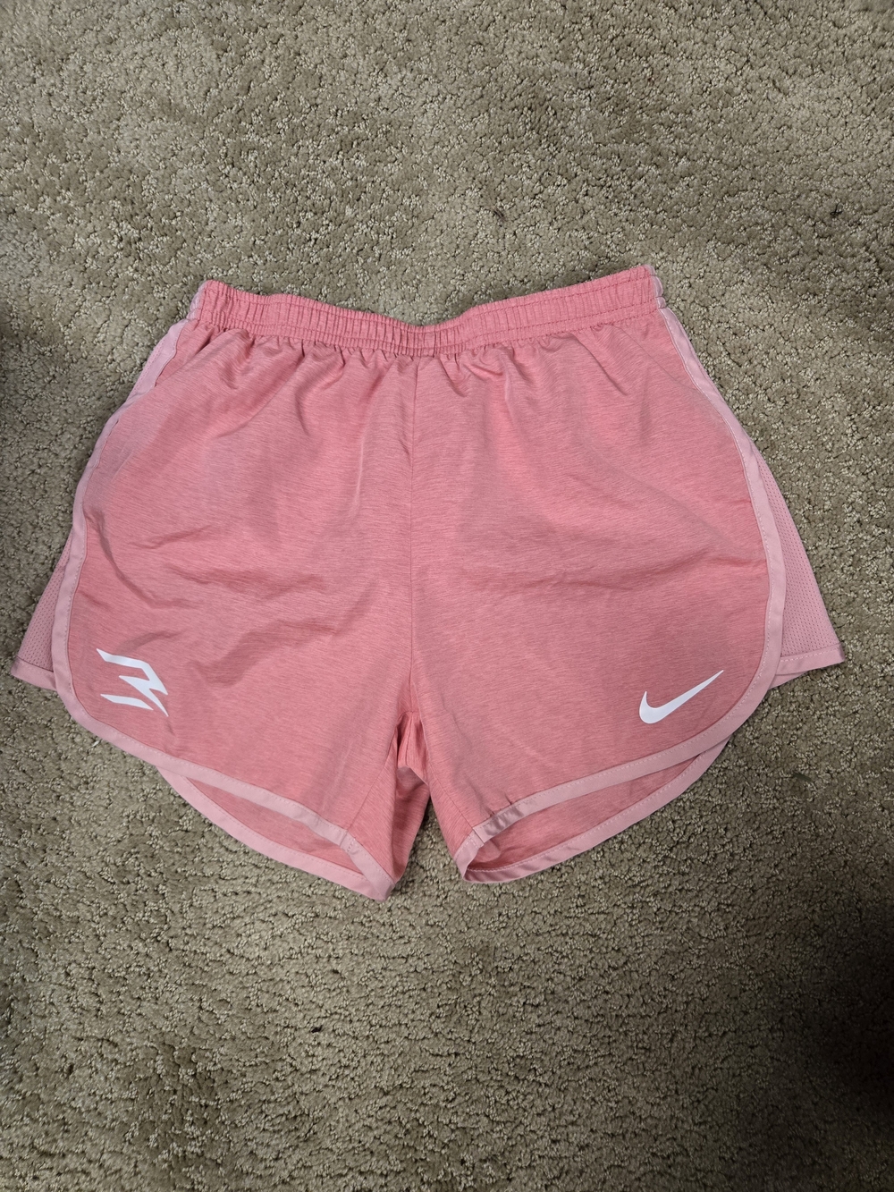 Nike Pink Girls Training Shorts with White Swoosh